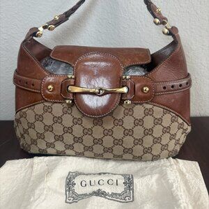 Gucci Large Horsebit Hobo Bag – Authentic Vintage Leather